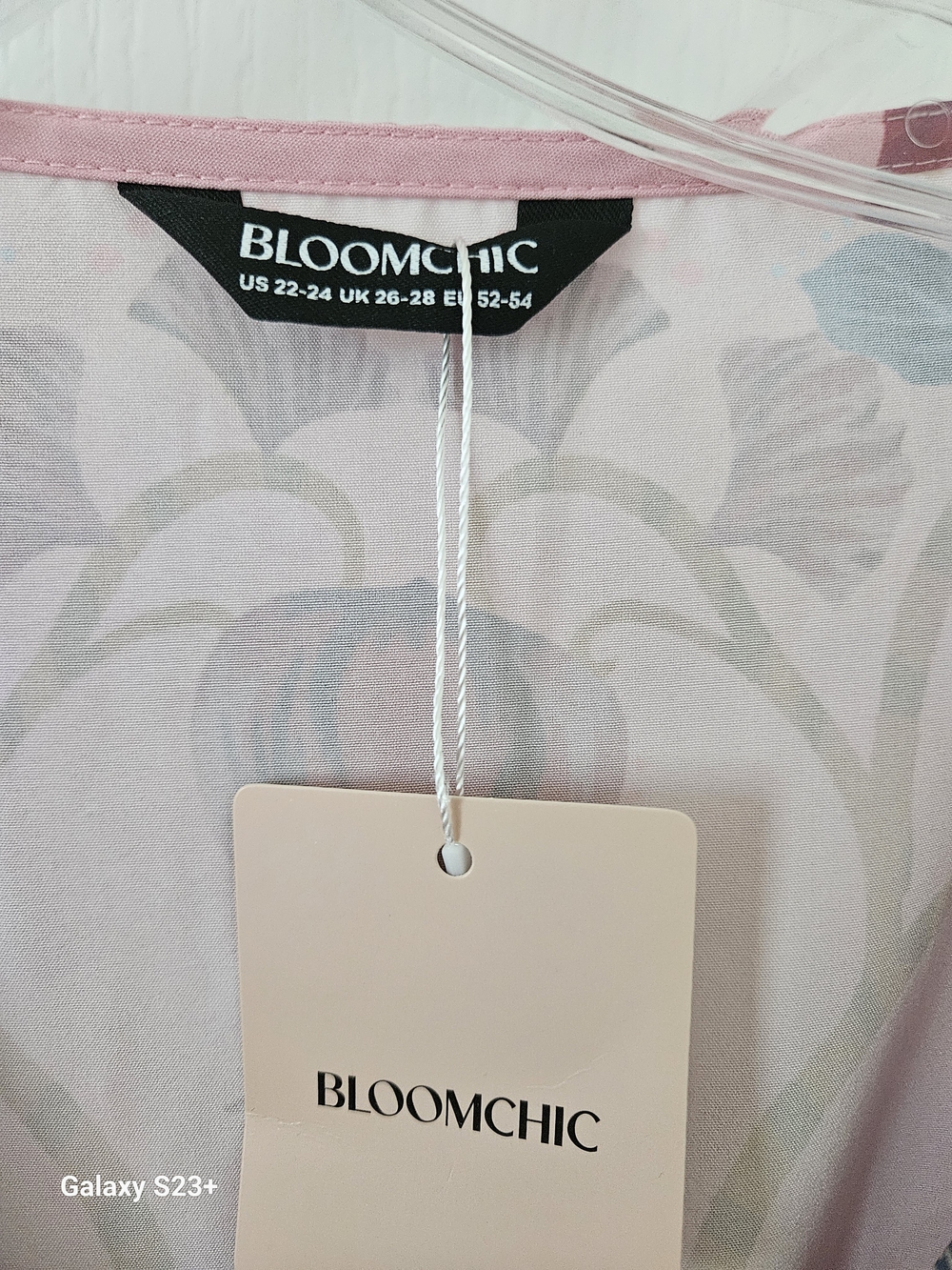 BloomChic Pink Floral V-Neck Drawstring Dress - Picture 3 of 6
